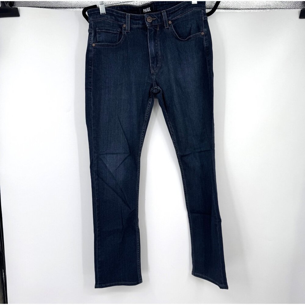 Paige Federal Slim Straight Leg Mens Jeans Size 31 Dark Wash